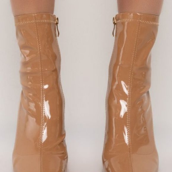 AZALEA WANG FOR THE LOVE OF IT ALL STILETTO BOOTIE IN NUDE ( BRAND NEW !!!!! ) - Picture 2 of 7